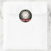 italiaans embleem ronde sticker (Tas)