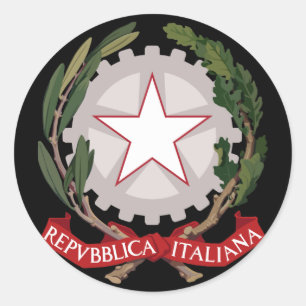 italiaans embleem ronde sticker