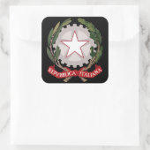 italiaans embleem vierkante sticker (Tas)