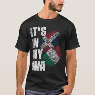 Italiaans en Dominicaans erfgoed voor DNA-vlag T-shirt
