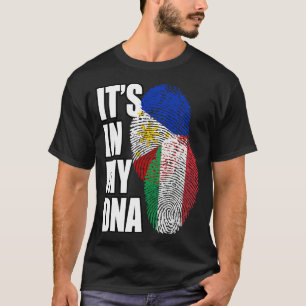Italiaans en Filippijns DNA Mix Flag Heritage T-Sh T-shirt