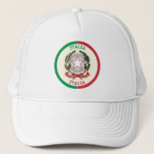 Italiaans Erfgoed Embleem Trucker Pet (Voorkant)
