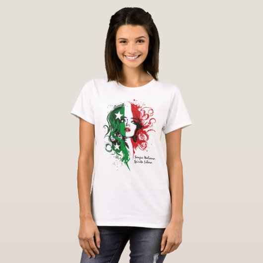 Italiaans erfgoed Shirt Vrouwen | Inspirerend vrou (Voorkant volledig)