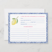 Italiaans esthetisch citroen Vrijgezellenfeest rec Kaart (Voorkant)