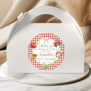 Italiaans eten Cannoli Baby Shower Bedankt Sticker