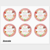 Italiaans eten Cannoli baby shower bedankt sticker (Vel)