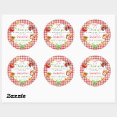 Italiaans eten Cannoli baby shower dank je sticker (Vel)