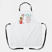 Italiaans eten en vrouwen grappig all-over print S Schort (Voorkant)