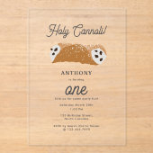 Italiaans eten Heilige Cannoli Desserts Verjaardag Acryl Uitnodigingen (Voorkant)