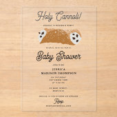 Italiaans eten Holy Cannoli Baby shower Acryl Uitnodigingen (Voorkant)