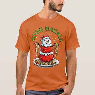 Italiaans eten Kerst Vleesbal Sneeuwman Lelijke Ch T-shirt