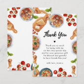 Italiaans eten Little gehaktbal Baby shower Dank u Bedankkaart (Voorkant / Achterkant)