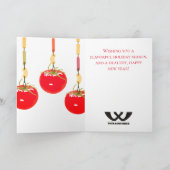 Italiaans eten pasta kerstboom chef catering feestdagen kaart (Binnen)