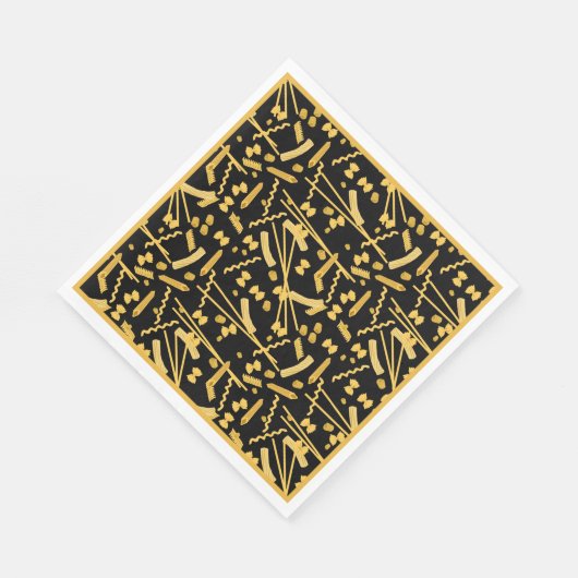 Italiaans eten, pasta patroon servet (Hoek)