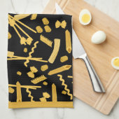 Italiaans eten, pasta patroon theedoek (Quarter Fold)