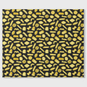 Italiaans eten pasta vormen Patroon Verjaardag Cadeaupapier (Vlak)