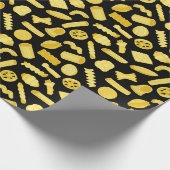 Italiaans eten pasta vormen Patroon Verjaardag Cadeaupapier (Hoek)