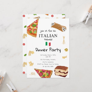 Italiaans eten Pizza & Pasta dinerfeest thema Kaart