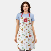 Italiaans eten Pizza Pasta Tiramisu Monogram Schort (Gedragen)