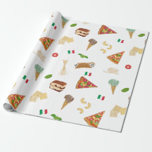Italiaans eten Pizza Pasta Tiramisu Patroon
