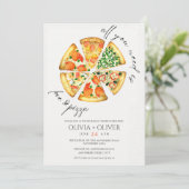 Italiaans eten pizza repetitie diner kaart (Staand voorkant)