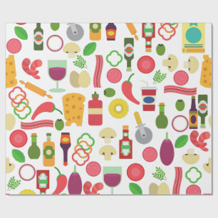 Italiaans eten Pizzeria Pizzeria Ingrediënten Cadeaupapier