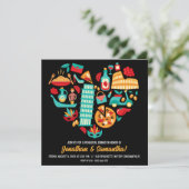 Italiaans eten restaurant repetitie diner kaart (Staand voorkant)