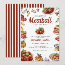 Italiaans eten | Watercolor Baby Shower