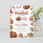 Italiaans eten | Waterverf 1e verjaardag Kaart (Staand voorkant)