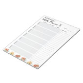 Italiaans eten Waterverf Maaltijdplanner boodschap Notitieblok (Schuin)