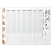 Italiaans eten Waterverf Maaltijdplanner boodschap Notitieblok (Voorkant)