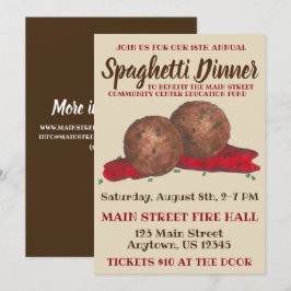 Italiaans evenement "Meatball Spaghetti Dinner Cha Kaart