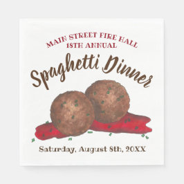 Italiaans evenement "Meatball Spaghetti Dinner Cha Servet