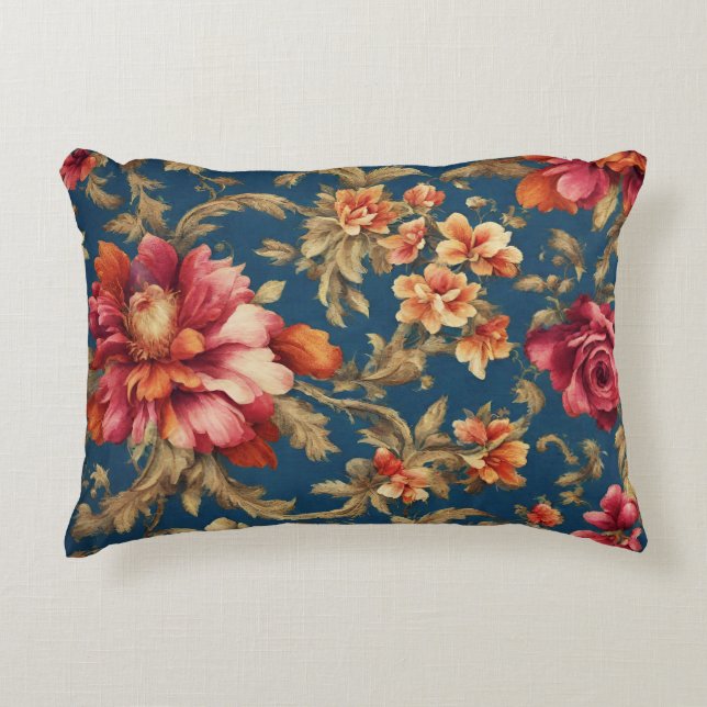 Italiaans Exquise  Grande Flowers Accent Kussen (Voorkant)