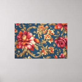 Italiaans Exquise  Grande Flowers Canvas Afdruk