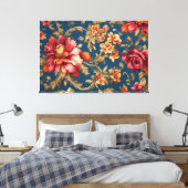 Italiaans Exquise  Grande Flowers Canvas Afdruk (Insitu (Slaapkamer))