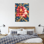 Italiaans Exquise  Grande Flowers Canvas Afdruk (Insitu (Slaapkamer))