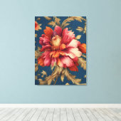 Italiaans Exquise  Grande Flowers Canvas Afdruk (Insitu (Houten vloer))