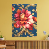 Italiaans Exquise  Grande Flowers Canvas Afdruk (Insitu (Woonkamer))