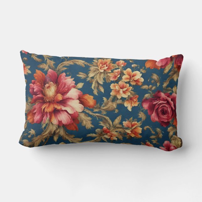 Italiaans Exquise  Grande Flowers Kussen (Achterkant)