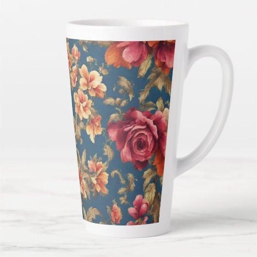 Italiaans Exquise  Grande Flowers Latte Mok (Rechts)