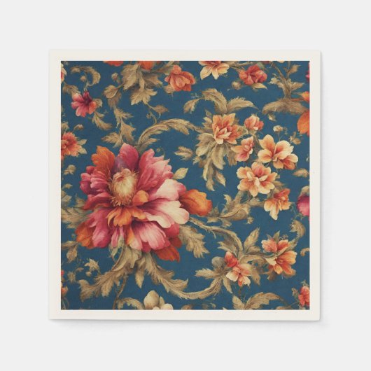 Italiaans Exquise  Grande Flowers Servet (Voorkant)