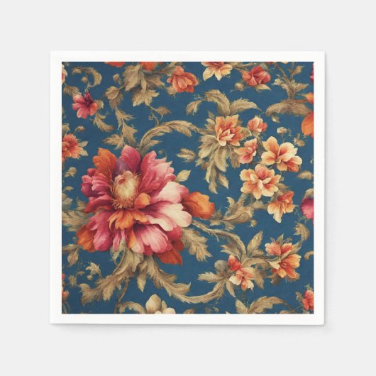 Italiaans Exquise  Grande Flowers Servet (Voorkant)