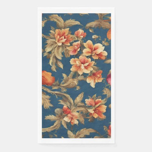 Italiaans Exquise  Grande Flowers Servet (Voorkant)