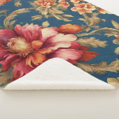Italiaans Exquise  Grande Flowers Sherpa Deken (3/4)