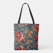 Italiaans Exquise  Grande Flowers Tote Bag (Achterkant)