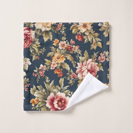 Italiaans Exquise Mooie Bloemenpatroon Bad Handdoek (Wasdoekje)