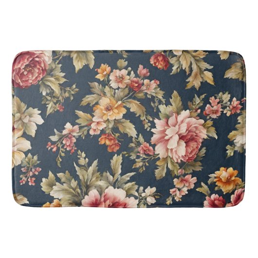 Italiaans Exquise Mooie Bloemenpatroon Badmat (Voorkant)