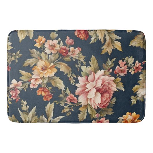 Italiaans Exquise Mooie Bloemenpatroon Badmat (Voorkant)