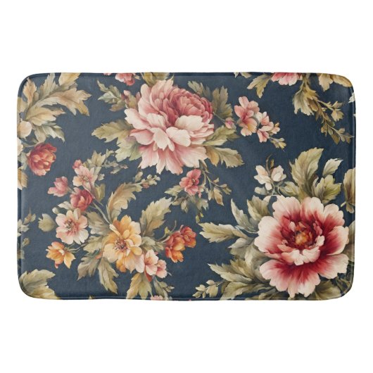 Italiaans Exquise Mooie Bloemenpatroon Badmat (Voorkant)